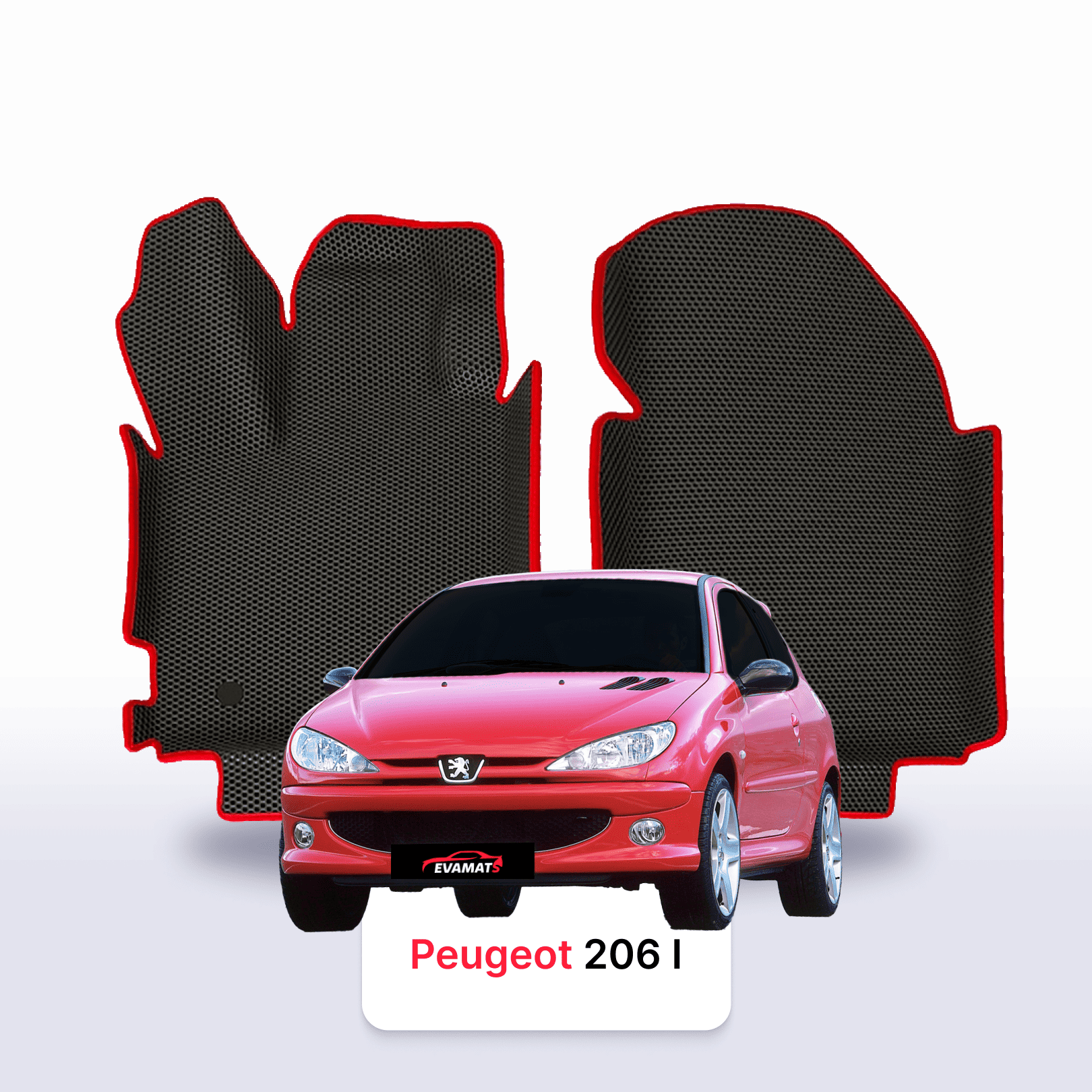 Fußmatten EVA für Peugeot 206(MT) 1 gen 1998-2012 jahr SCHÄGHECK 3 türer