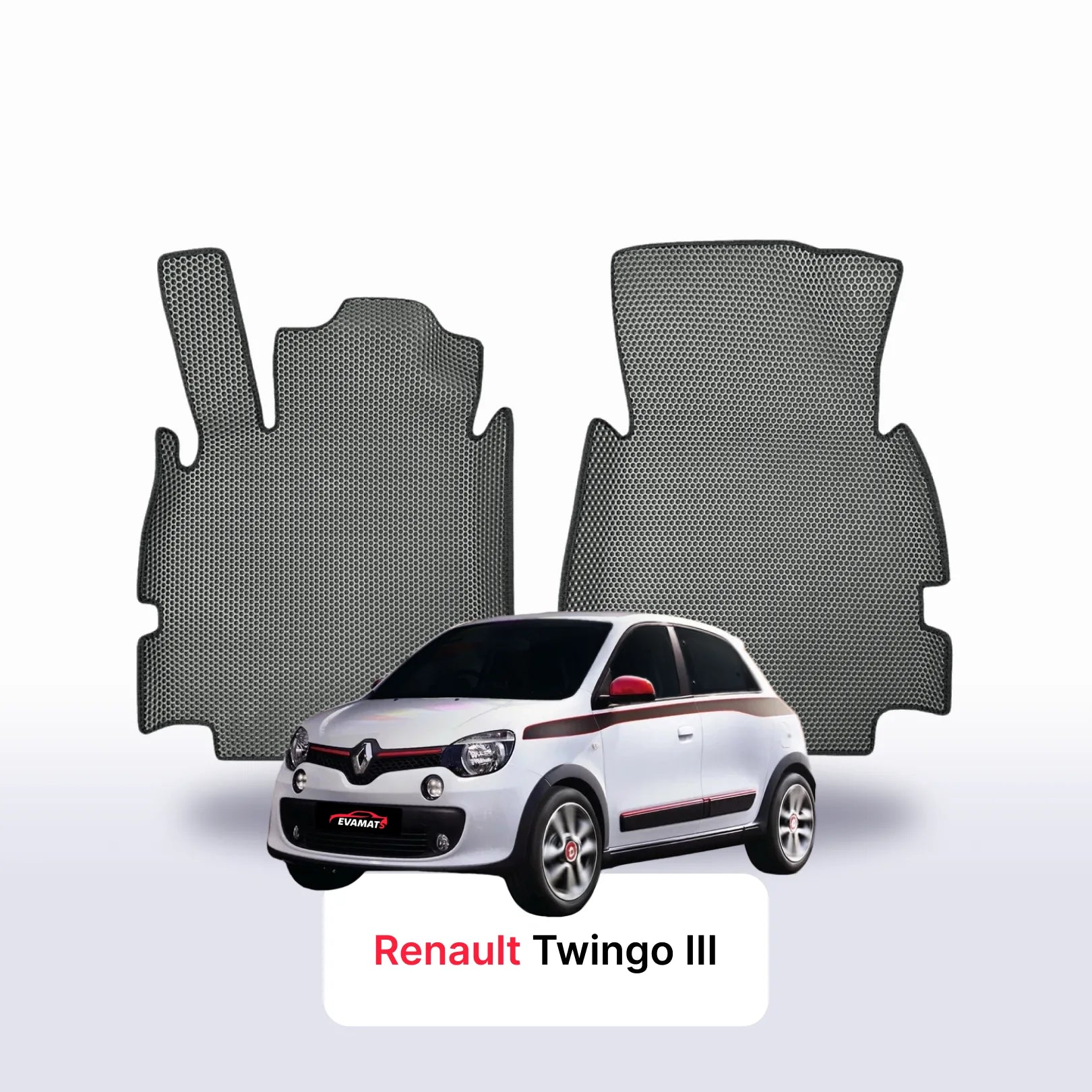 Fußmatten EVA für Renault Twingo 3 gen 2014-2025 jahr SCHÄGHECK 3 türer