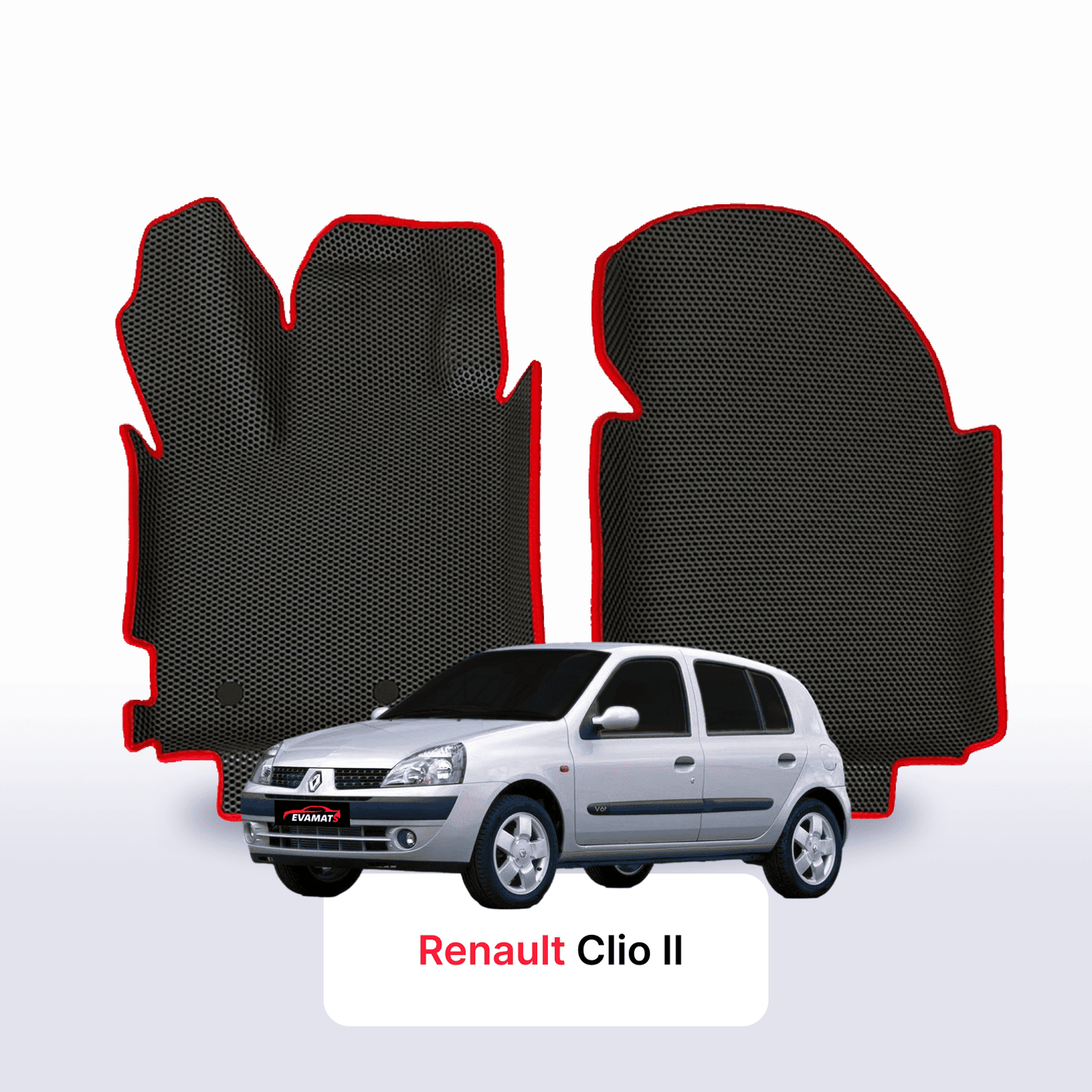 Fußmatten EVA für Renault Clio 2 gen 2001-2013 jahr SCHÄGHECK 5 türer