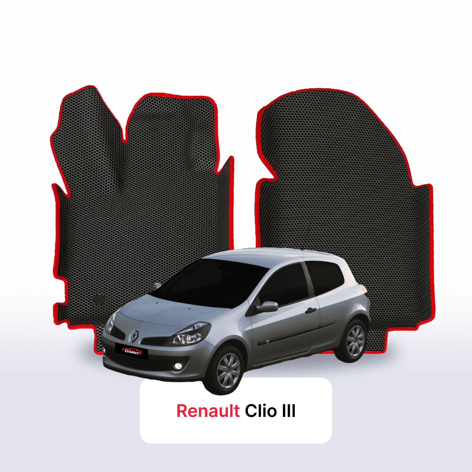 Fußmatten EVA für Renault Clio 3 gen 2005-2014 jahr SCHÄGHECK 3 türer