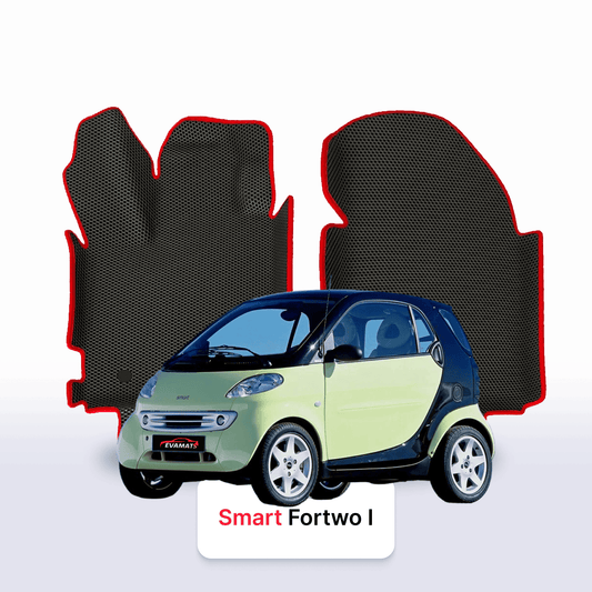 Fußmatten EVA für Smart Fortwo 1 gen 1998-2007 jahr SCHÄGHECK 3 türer