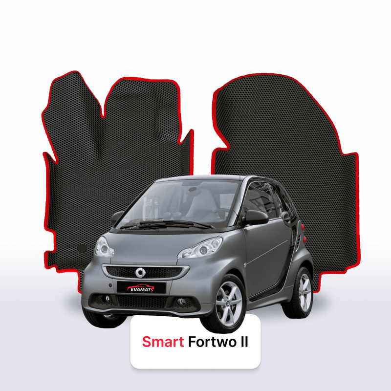 Fußmatten EVA für Smart Fortwo 2 gen 2007-2015 jahr SCHÄGHECK 3 türer