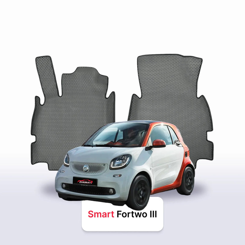 Fußmatten EVA für Smart Fortwo 3 gen 2014-2024 jahr SCHÄGHECK 3 türer