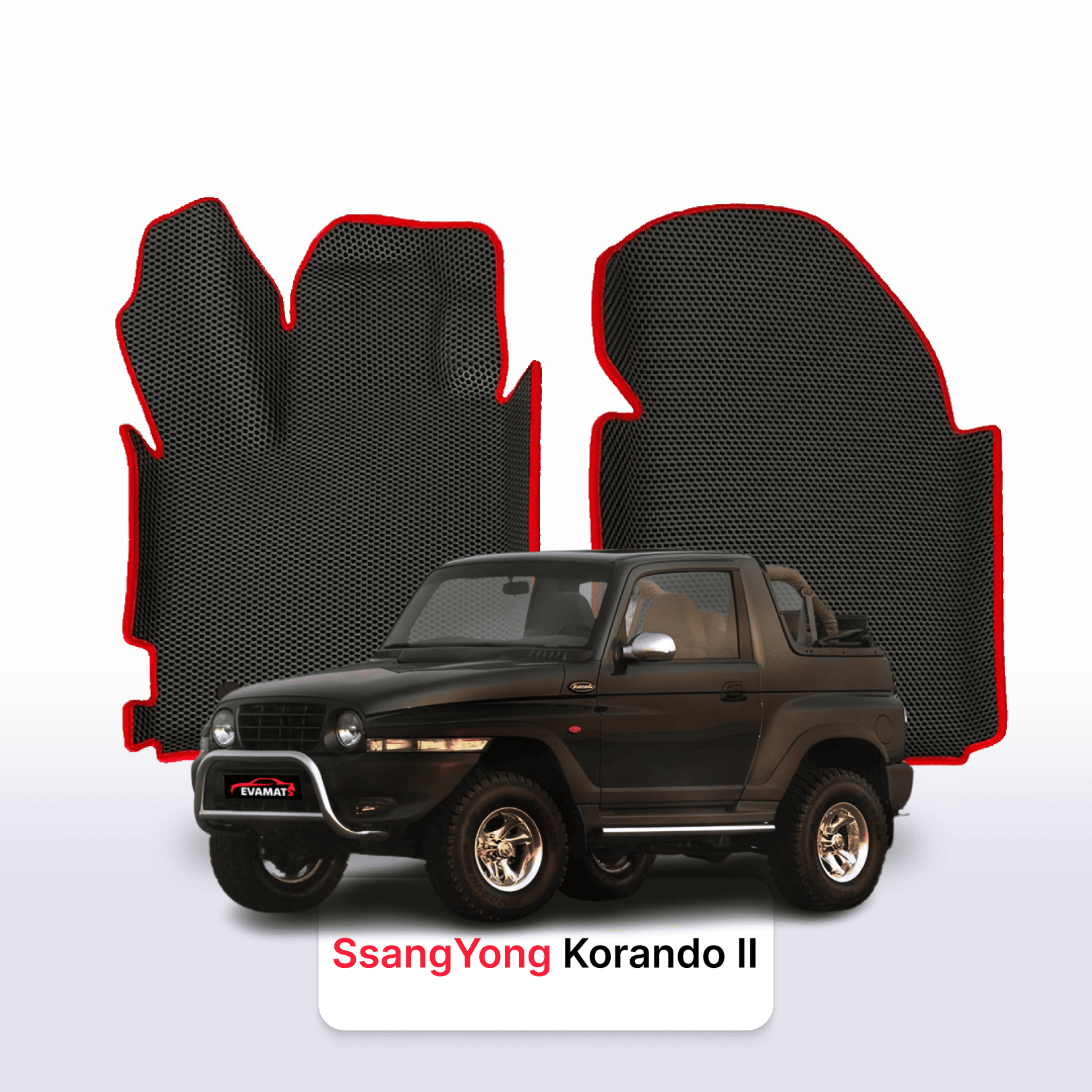 Fußmatten EVA für SsangYong Korando 2 gen 1996-2006 jahr CABRIO SUV 3 türer