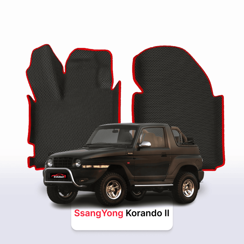 Fußmatten EVA für SsangYong Korando 2 gen 1996-2006 jahr CABRIO SUV 3 türer