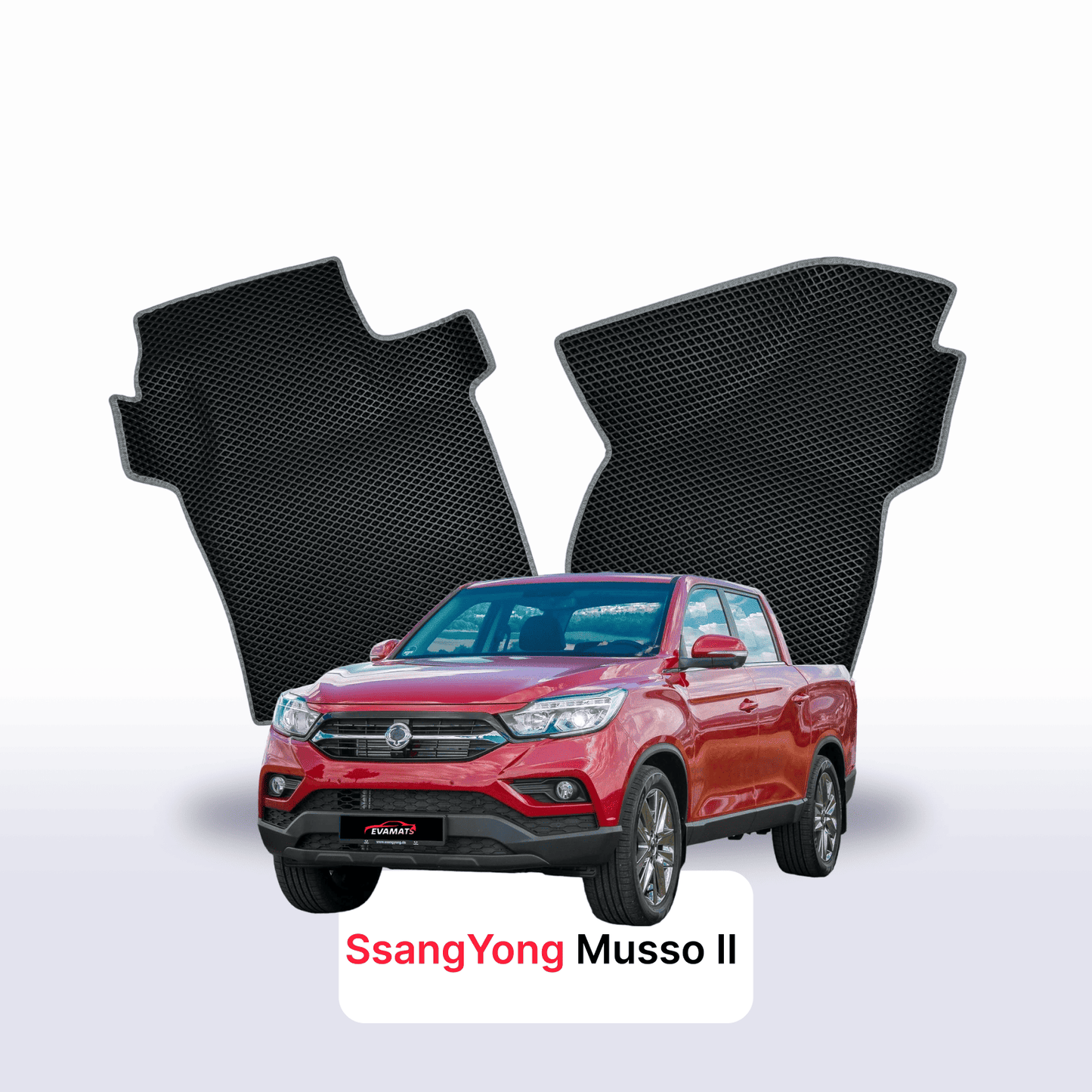 Fußmatten EVA für SsangYong Musso 2 gen 2018-2028 jahr PICK-UP doppelkabine
