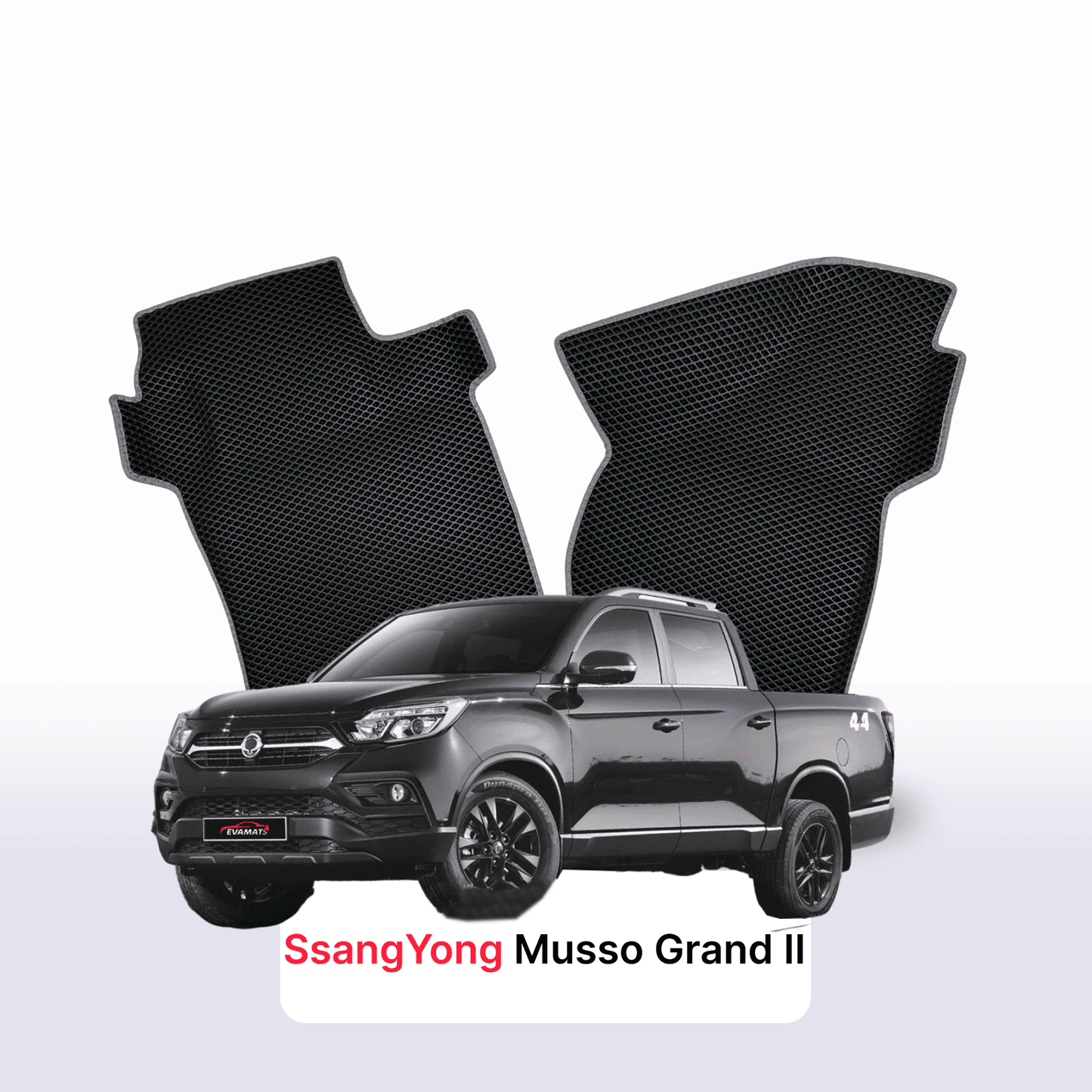 Fußmatten EVA für SsangYong Musso Grand 2 gen 2018-2027 jahr PICK-UP doppelkabine