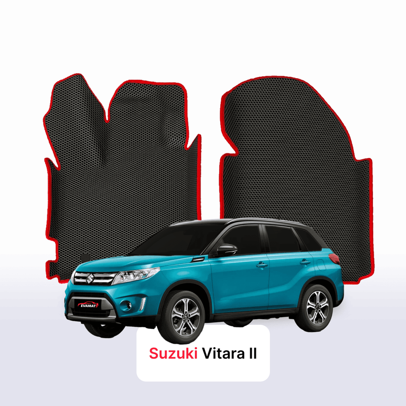 Fußmatten EVA für Suzuki Vitara 2 gen 2014-2028 Jahr SUV 5-Türer + EVA-Fersenpolster