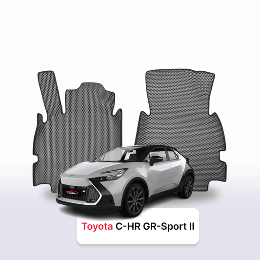 Fußmatten EVA für Toyota C-HR GR-Sport 2 gen 2023-2028 Jahr SUV + EVA-Fersenpolster