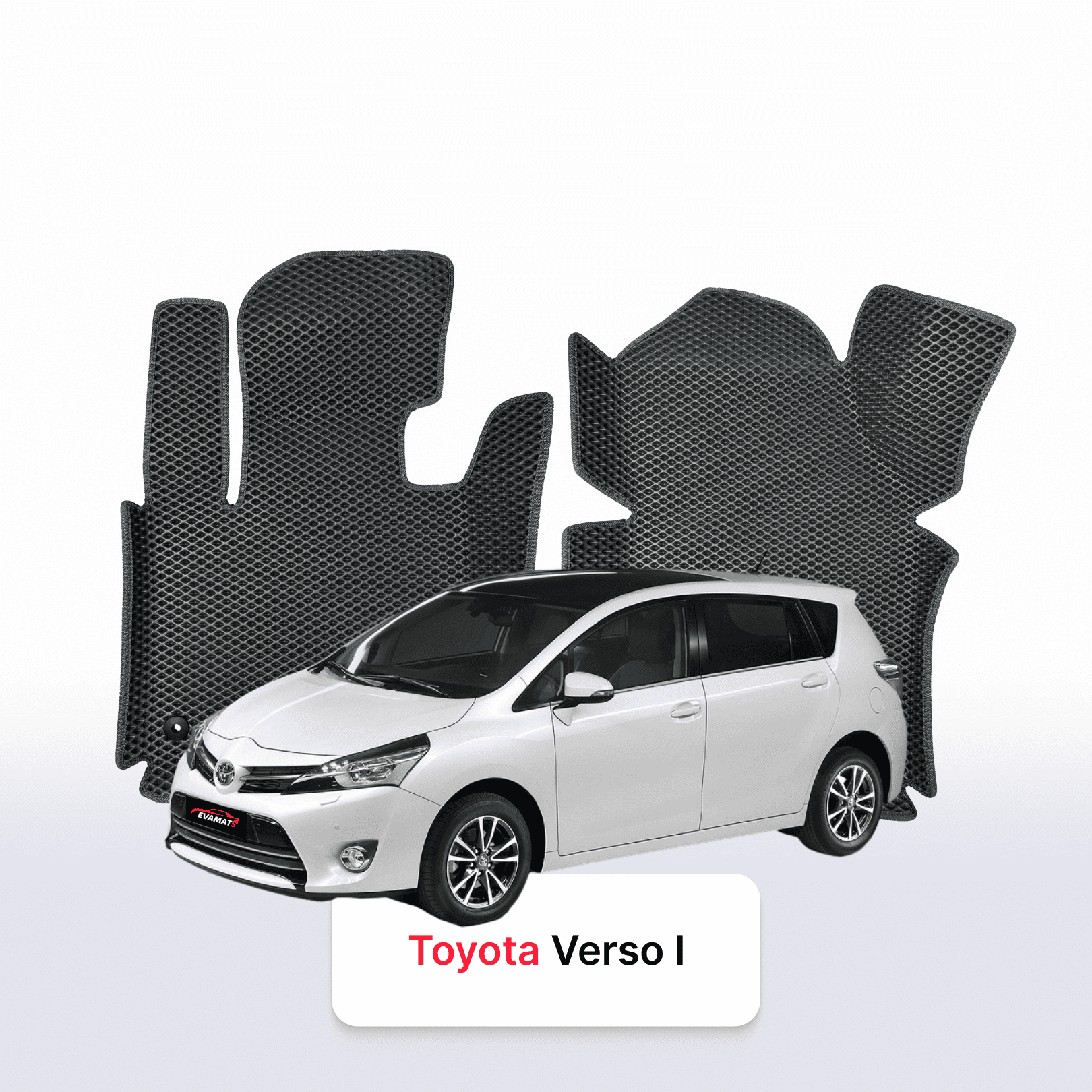 Fußmatten EVA für Toyota Verso 1 gen 2009-2018 jahr MINIVAN 7 sitzer
