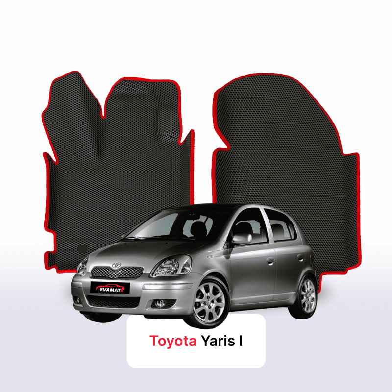 Fußmatten EVA für Toyota Yaris 1 gen 1999-2005 jahr SCHÄGHECK 5 türer