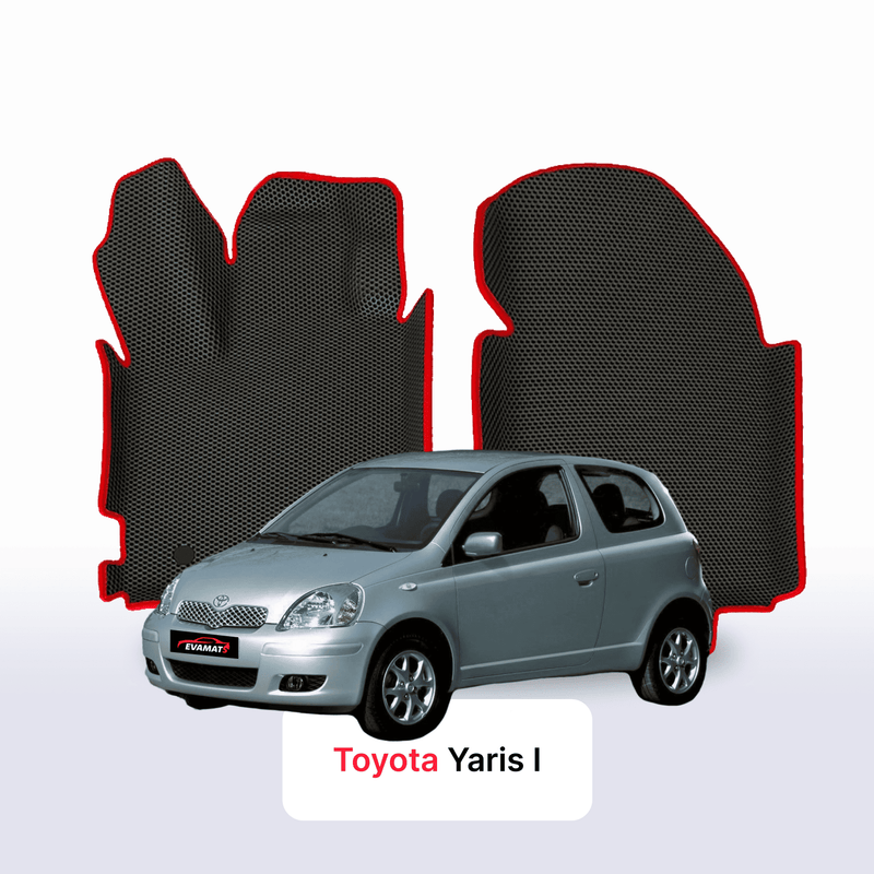 Fußmatten EVA für Toyota Yaris 1 gen 1999-2005 jahr SCHÄGHECK 3 türer