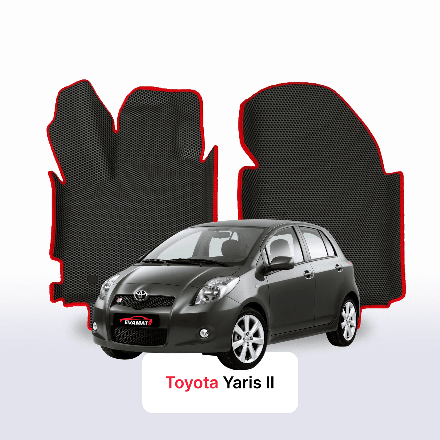 Fußmatten EVA für Toyota Yaris 2 gen 2005-2012 jahr SCHÄGHECK 5 türer