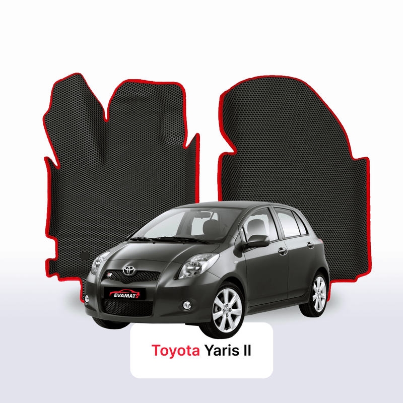 Fußmatten EVA für Toyota Yaris 2 gen 2005-2012 jahr SCHÄGHECK 5 türer
