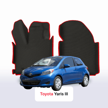 Fußmatten EVA für Toyota Yaris 3 gen 2010-2020 jahr SCHÄGHECK 3 türer