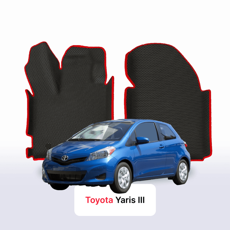 Fußmatten EVA für Toyota Yaris 3 gen 2010-2020 jahr SCHÄGHECK 3 türer