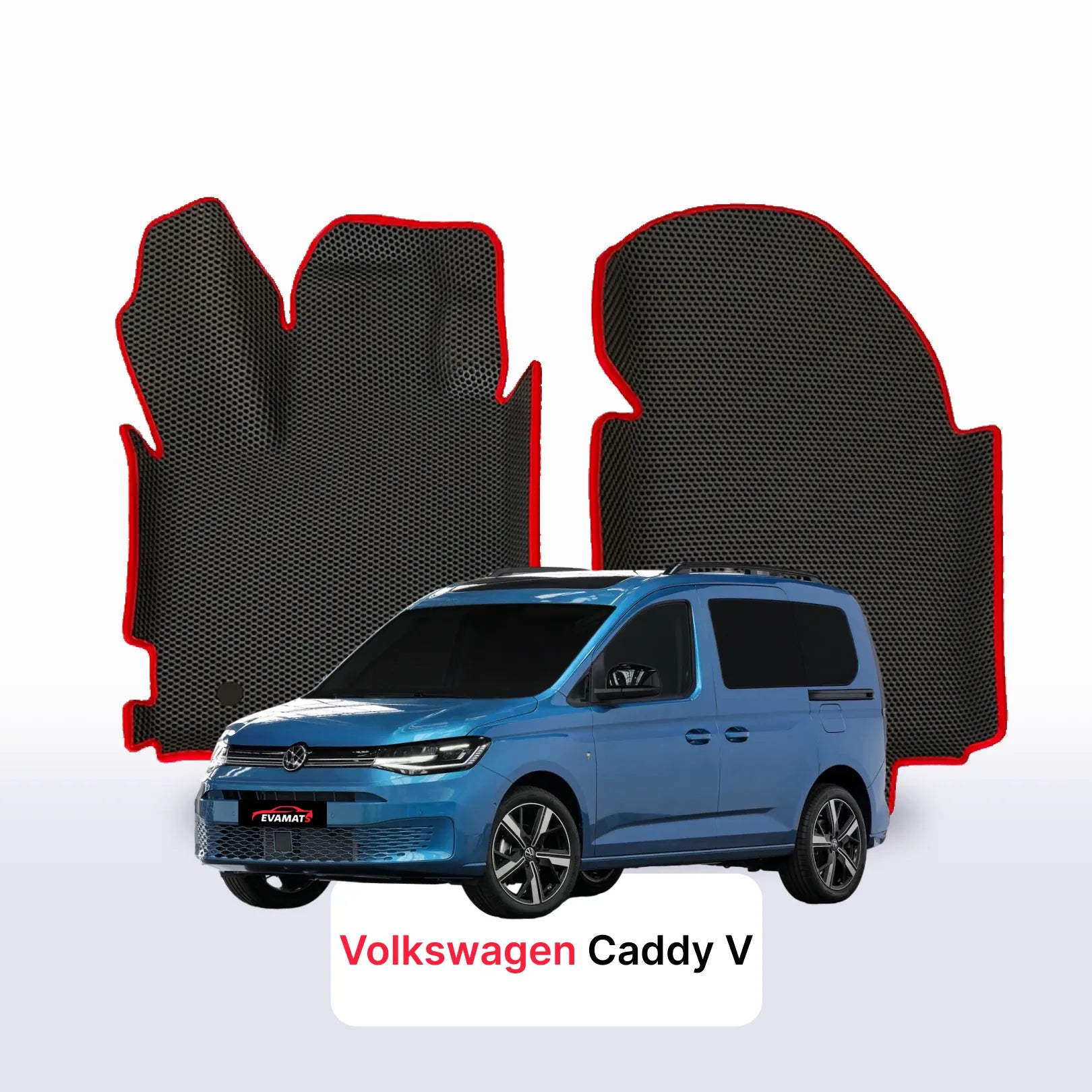 Fußmatten EVA für Volkswagen Caddy V gen 2020-2028 jahr MINIVAN 5 sitzer