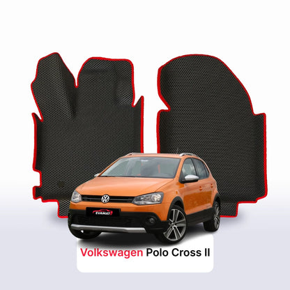 Fußmatten EVA für Volkswagen Polo Cross II gen 2009-2017 jahr SCHÄGHECK 5 dzwi
