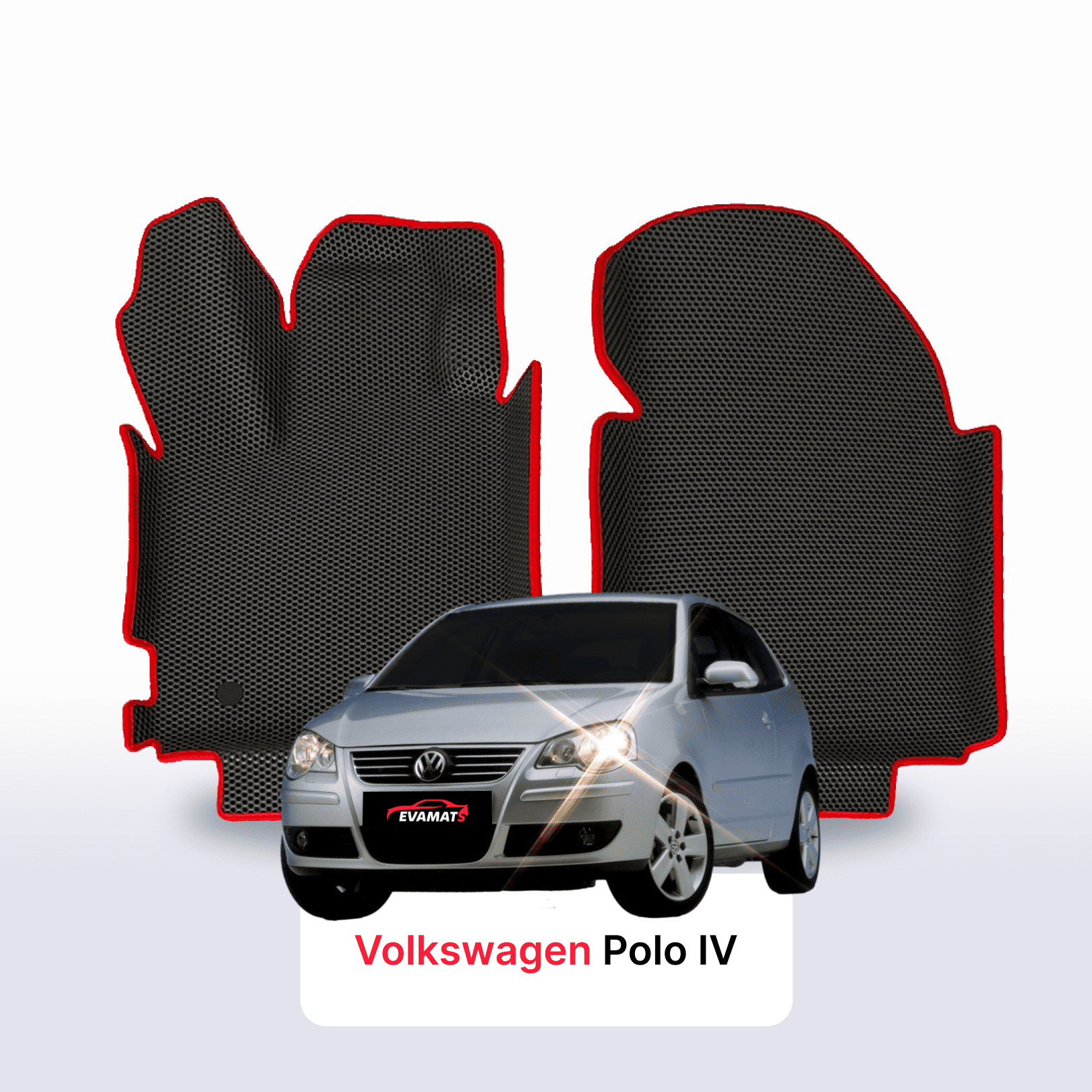 Fußmatten EVA für Volkswagen Polo(MK4) IV gen 2001-2009 jahr SCHÄGHECK 3 türer
