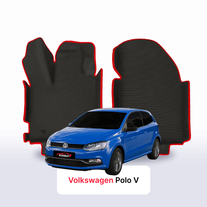 Fußmatten EVA für Volkswagen Polo(MK5) V gen 2009-2017 jahr SCHÄGHECK 3 türer