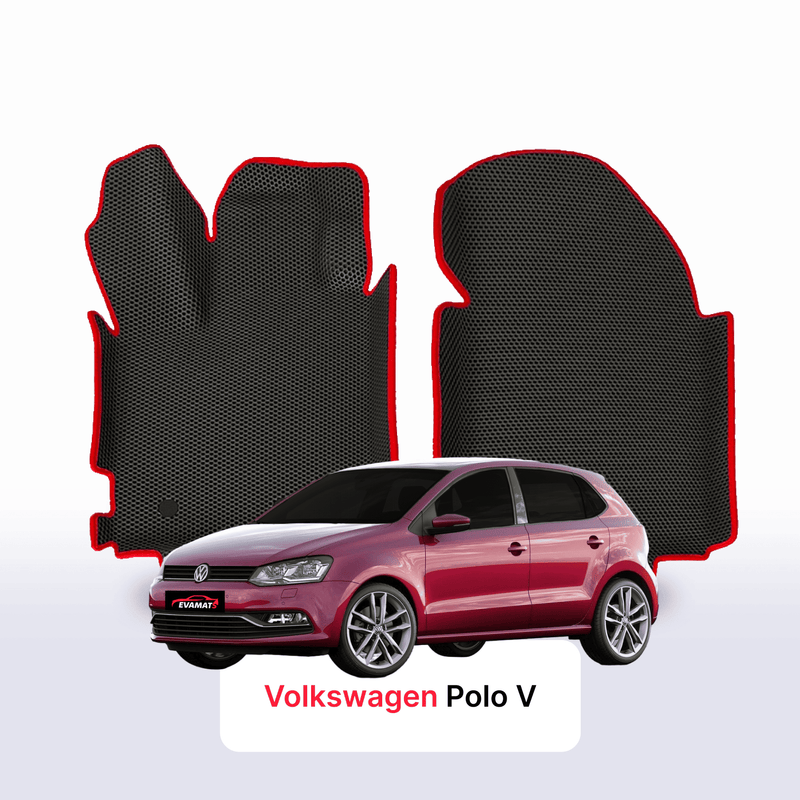 Fußmatten EVA für Volkswagen Polo(MK5) V gen 2009-2017 jahr SCHÄGHECK 5 türer