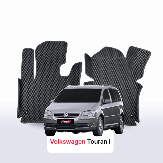 Fußmatten EVA für Volkswagen Touran I gen 2003-2015 Jahr MINIVAN + EVA-Fersenpolster