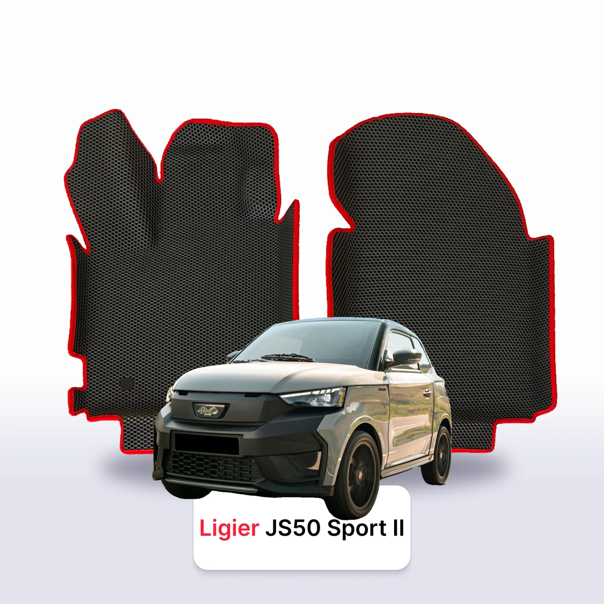 Fußmatten EVA für Ligier JS 50 2 gen 2024-2028 Jahr SCHRÄGHECK 3 TÜRER