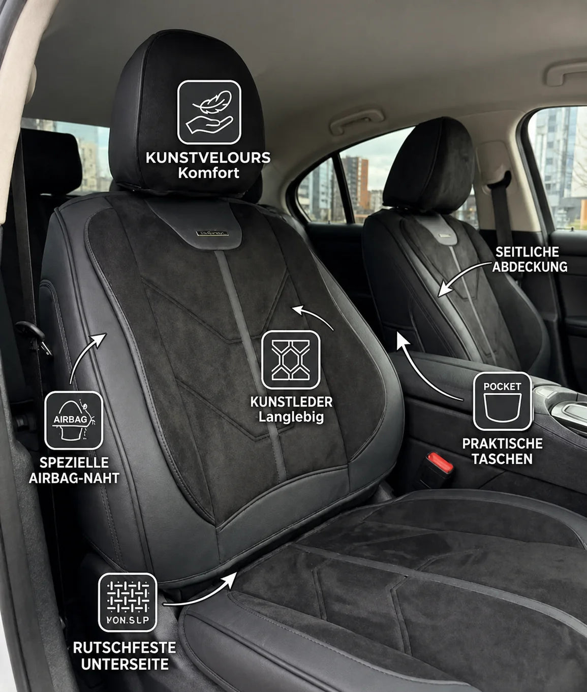 Luxuriöse 5D Universal-Autositzbezüge - Bild 2