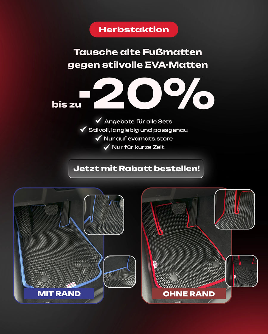 Herbstaktion: bis zu 20 % Rabatt auf EVA-Autofußmatten